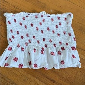 Cropped strapless tube top